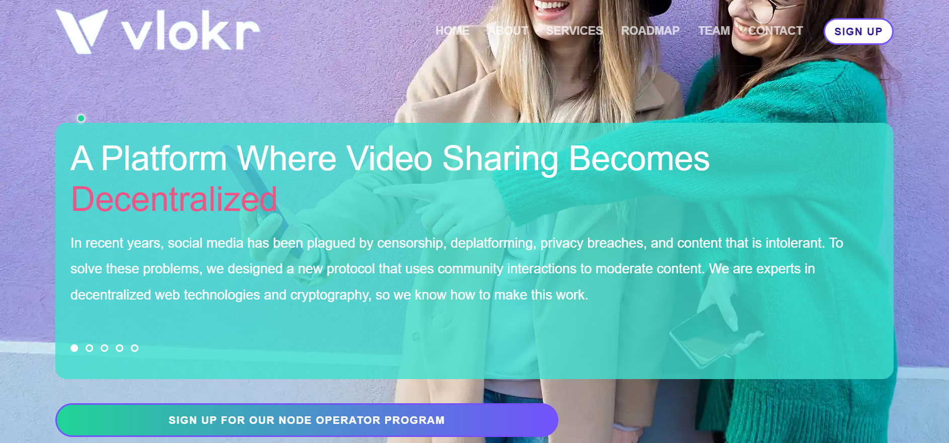 Vlokr decentralized video social platform